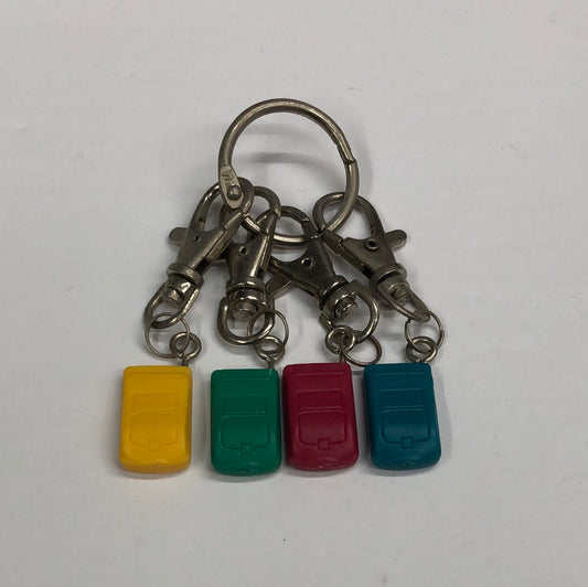 GBC - Nintendo Gameboy Color Keychain lot of 4 Kiwi Yellow Teal Berry Pink #2739