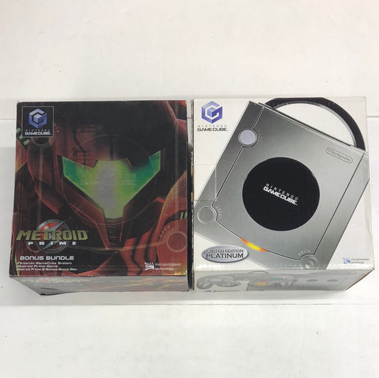 Gamecube - Console Platinum Box Only Metroid Prime Bonus Bundle Nintendo #2834