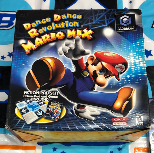Gamecube - Dance Dance Revolution Mario Mix Action Pad Set Complete #2819