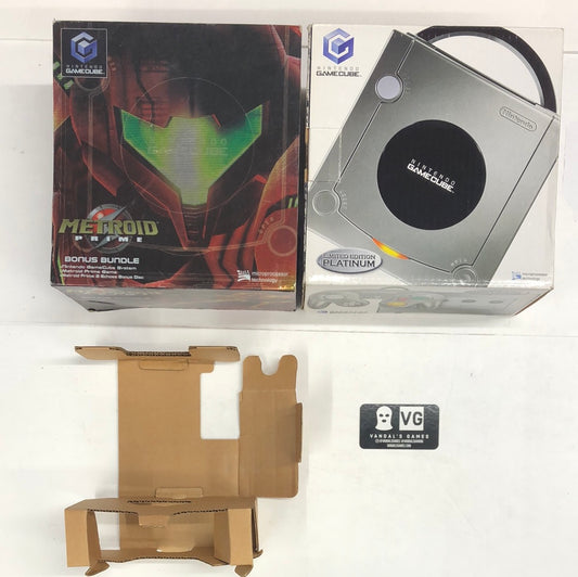 Gamecube - Console Platinum Box Only Metroid Prime Bonus Bundle Nintendo #2834