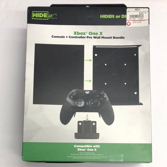 Xbox One X - Hide It Mounts Console & Controller Wall Mount Bundle