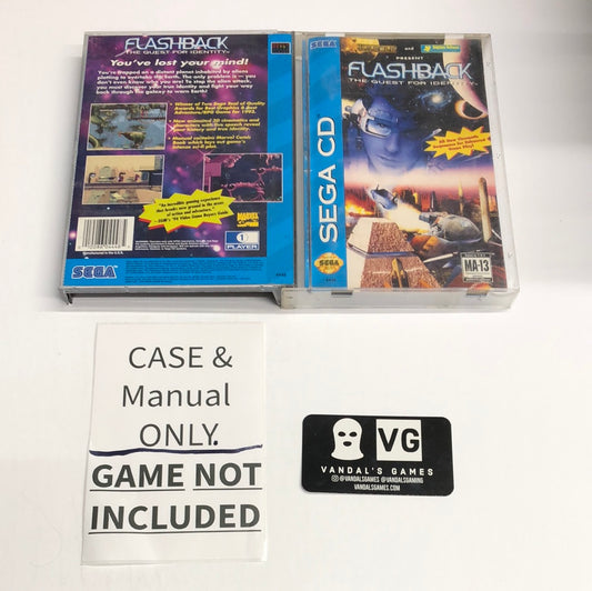 Sega Cd - Flashback the Quest for Identity Case & Manual Only NO GAME #2751