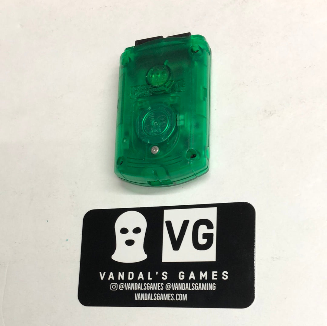 Dreamcast - VMU Clear Green Sega Visual Memory Unit W/ New Batteries Tested #111