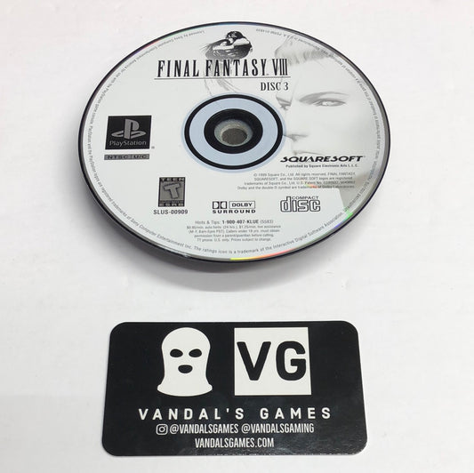 Ps1 - Final Fantasy VIII Disc 3 Only Black Label Sony PlayStation 1 Disc Only #111