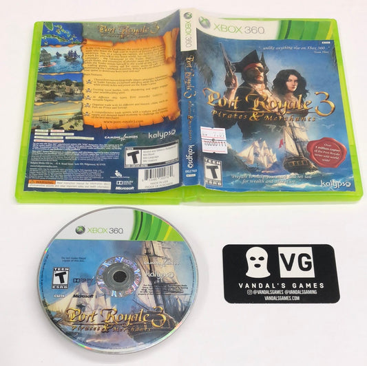 Xbox 360 - Port Royale 3 Pirates & Merchants Microsoft Xbox 360 W/ Case #111