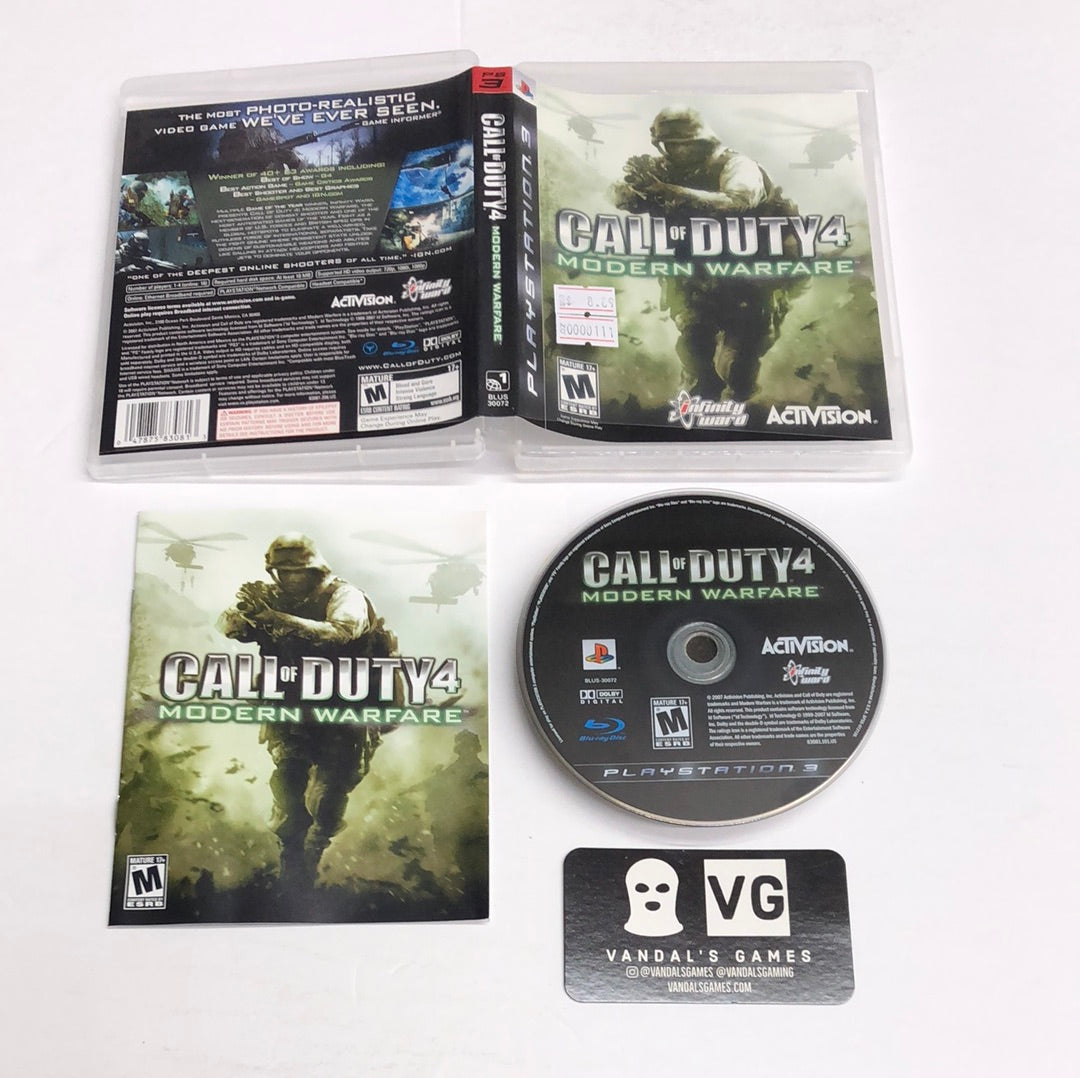 Ps3 - Call of Duty 4 Modern Warfare Sony PlayStation 3 Complete #111 –  vandalsgaming