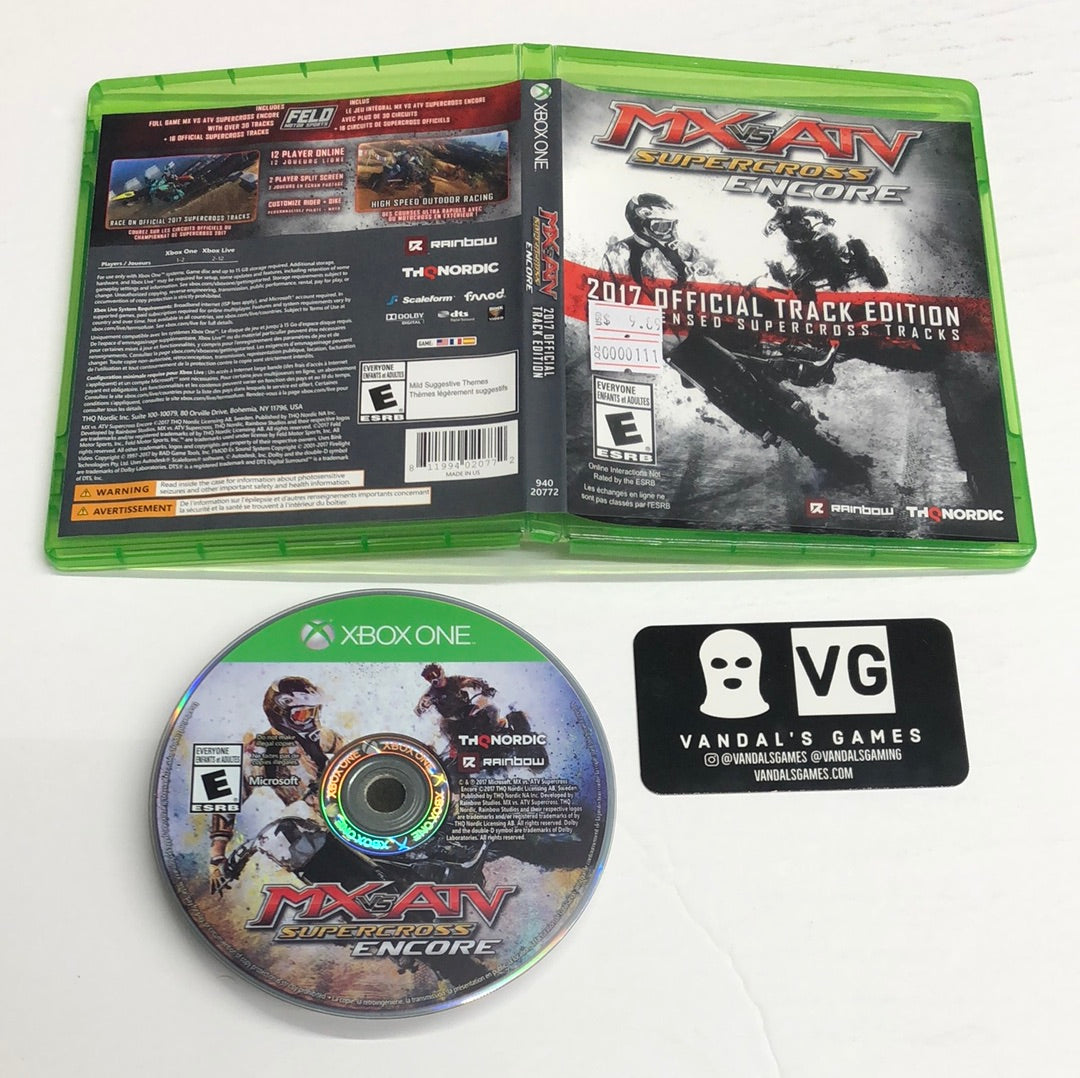 Xbox One - Mx vs. Atv Supercross Encore 2017 Track Edition No DLC W/ Case #111