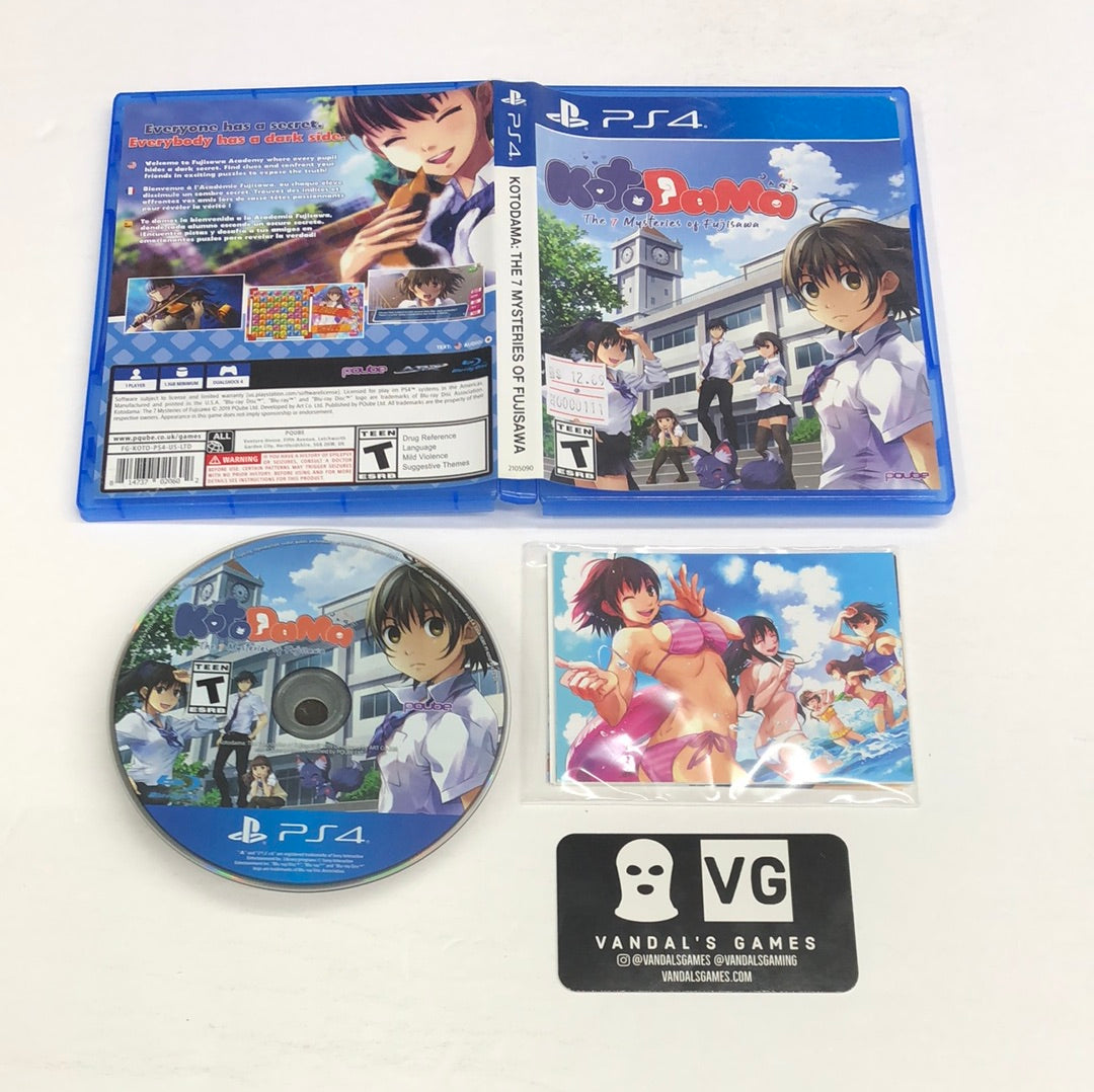 Ps4 - Kotodama The 7 Mysteries of Fujisawa w/ Card Sony PlayStation 4 W/ Case #111