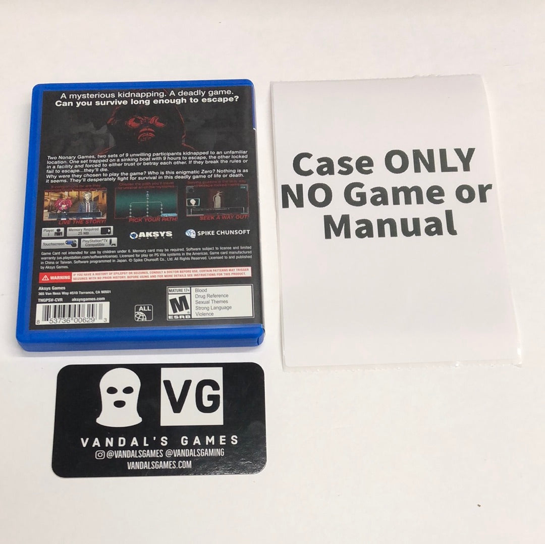 Ps Vita - The Nonary Games Sony PlayStation Vita OEM Case Only No Game #2095