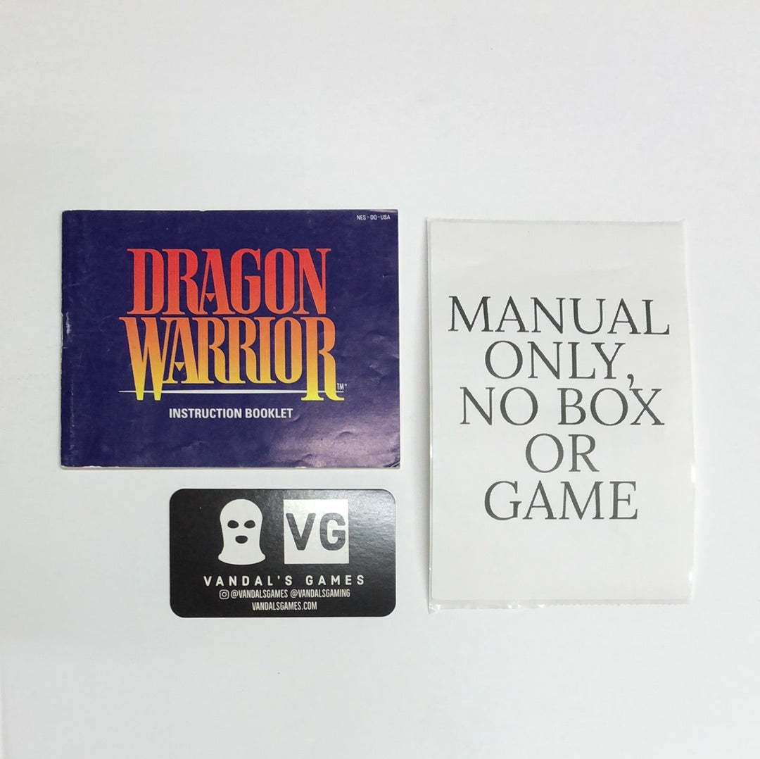 Nes - Dragon Warrior Nintendo Booklet Manual Only No Game #1998