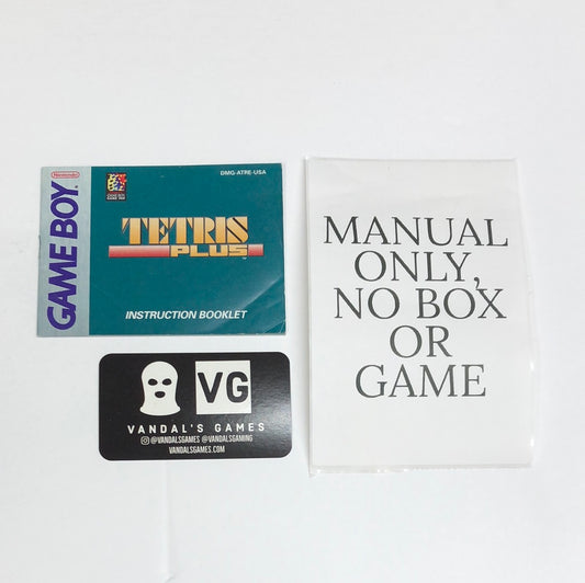 GB - Tetris Plus Nintendo Gameboy Booklet Manual Only NO GAME #1991