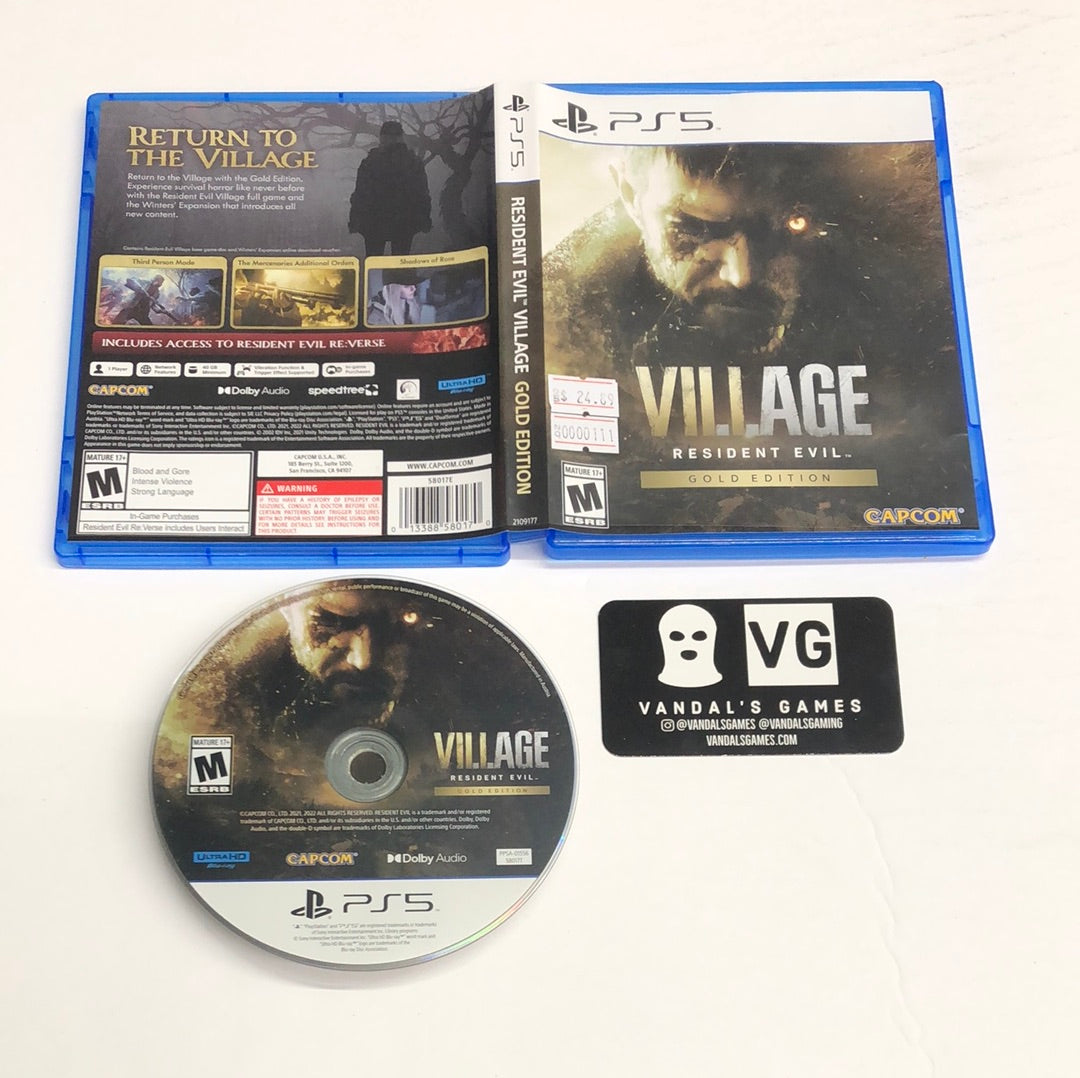 Ps5 - Resident Evil VIII Village Gold Edition No DLC Sony PlayStation 5 w/  Case #111