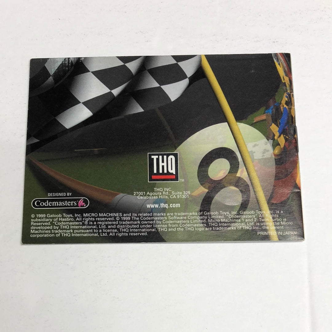 GBC - Micro Machines 1 and 2 Twin Turbo Nintendo Gameboy Color Manual Only #1994
