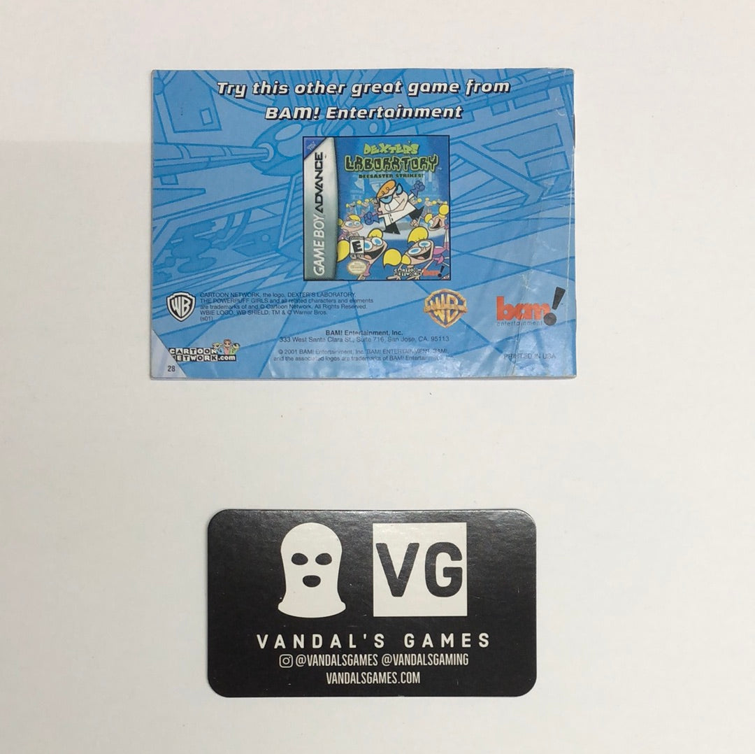 GBA - The Powerpuff Girls Mojo A Go Go Gameboy Advance Manual Booklet #1982