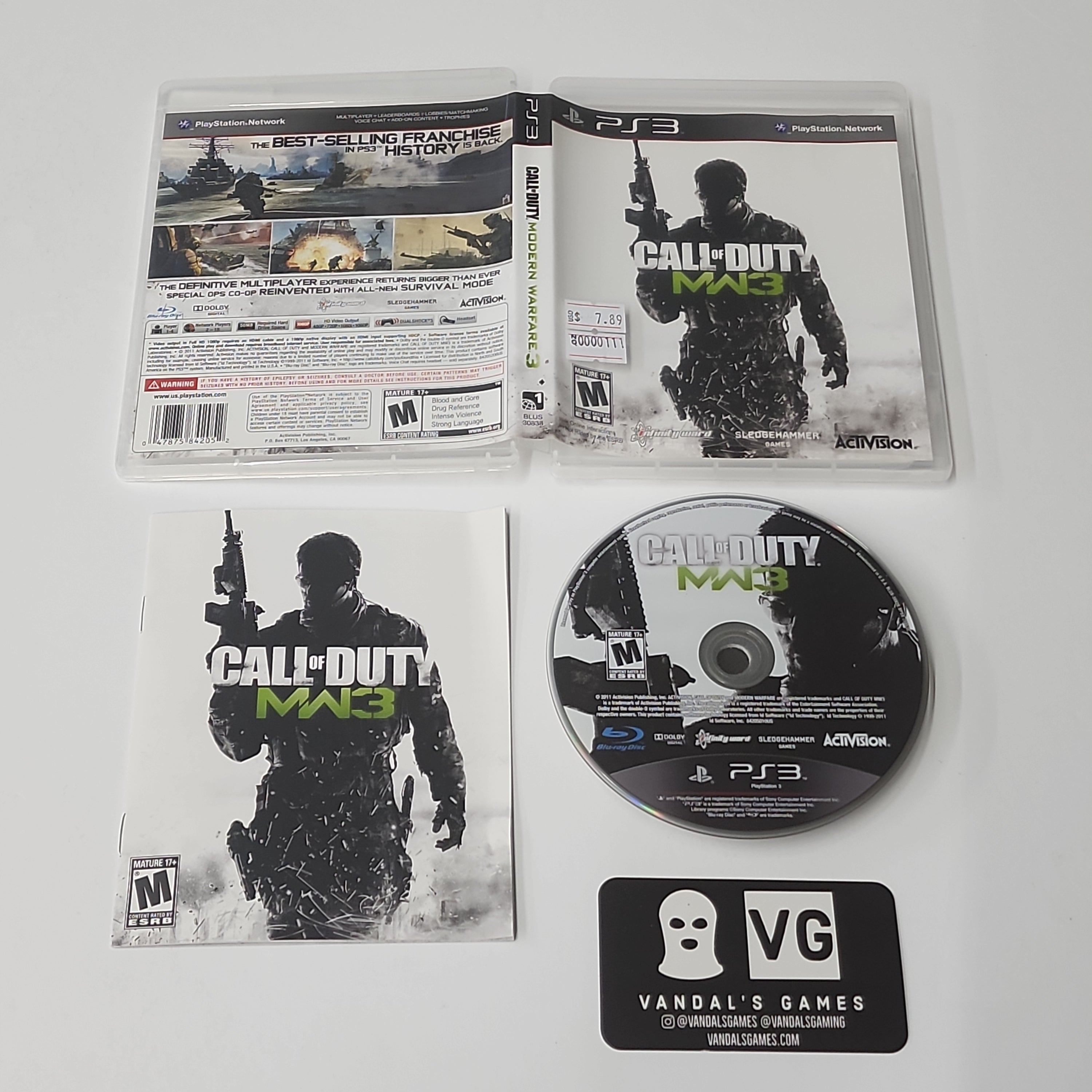 Ps3 - Call of Duty Modern Warfare 3 Sony PlayStation 3 Complete #111 –  vandalsgaming