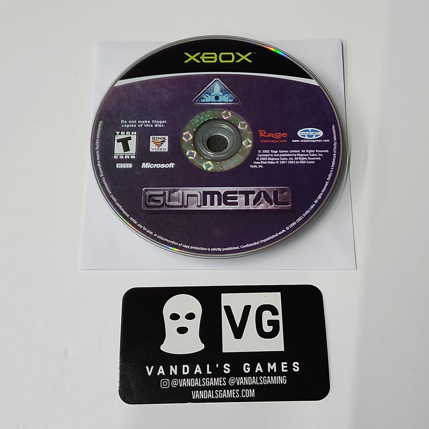 Xbox - Gun Metal Microsoft Xbox Disc Only #111
