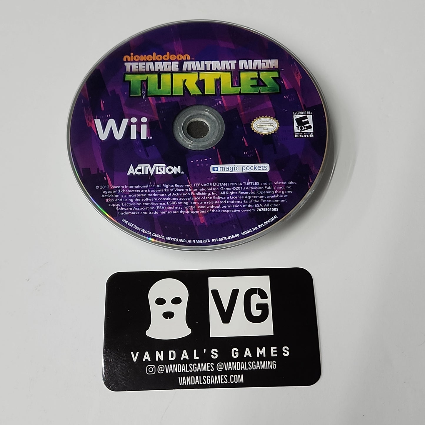 Wii - Teenage Mutant Ninja Turtles Nintendo Wii Disc Only #111