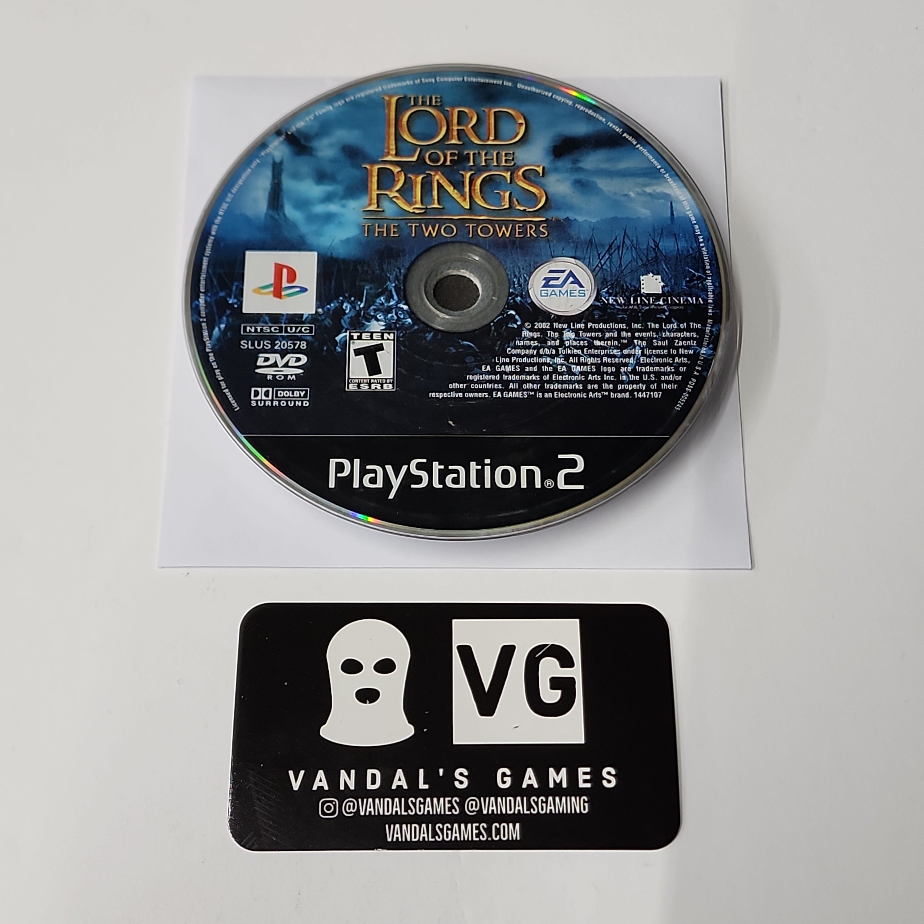 Lord Of The Rings Two Towers Sony PS2 Playstation 2 Game Complete