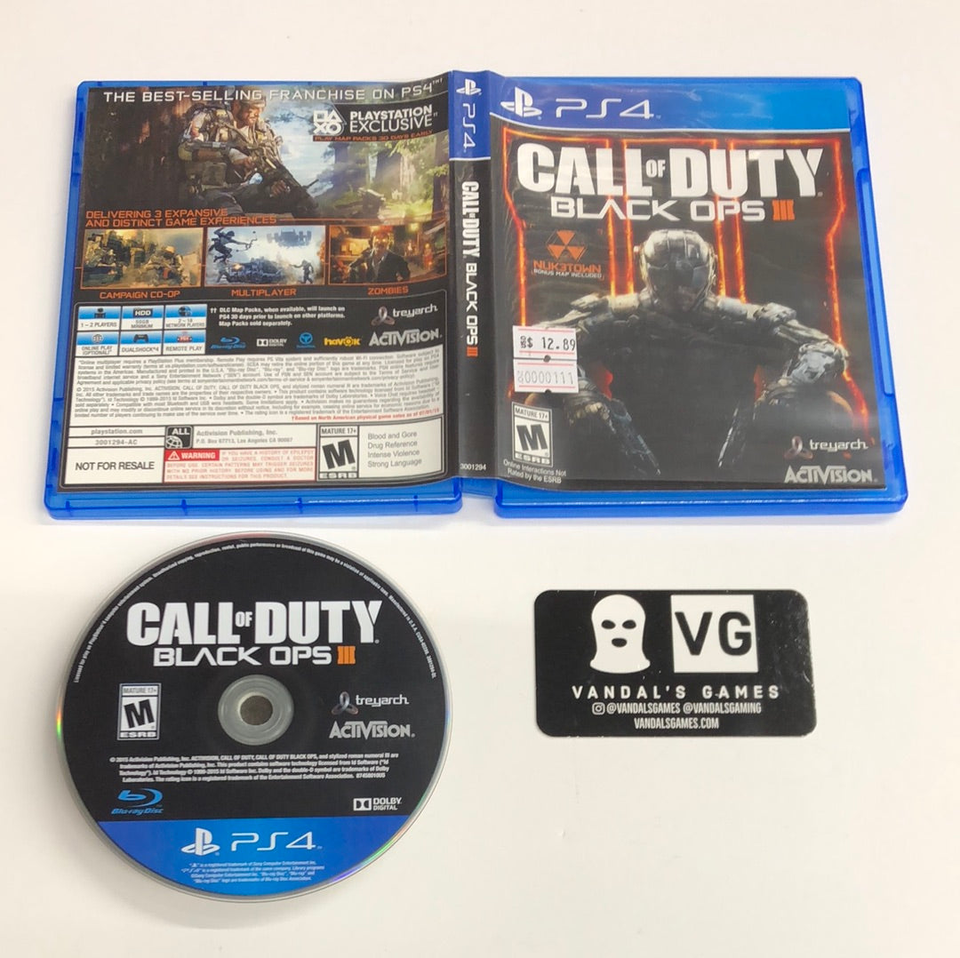 Ps4 - of Duty Black Ops III Sony PlayStation 4 W/ Case vandalsgaming