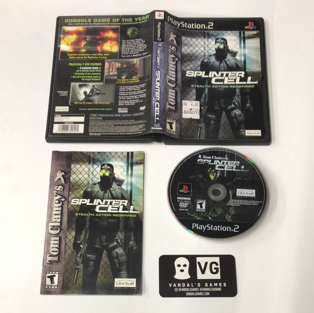 Ps2 - Tom Clancy's Splinter Cell Sony PlayStation 2 Complete #111 –  vandalsgaming