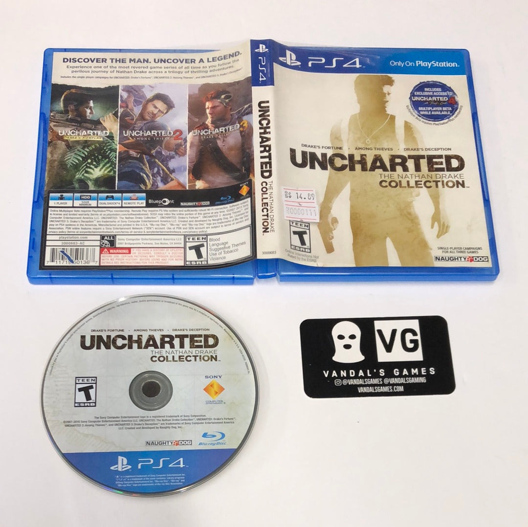 Ps4 Uncharted the Nathan Drake Collection Sony PlayStation w/ Case – vandalsgaming