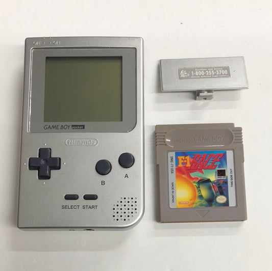 GBP - Silver Grey Platinum Console Complete Matching Serial Gameboy Pocket #1447
