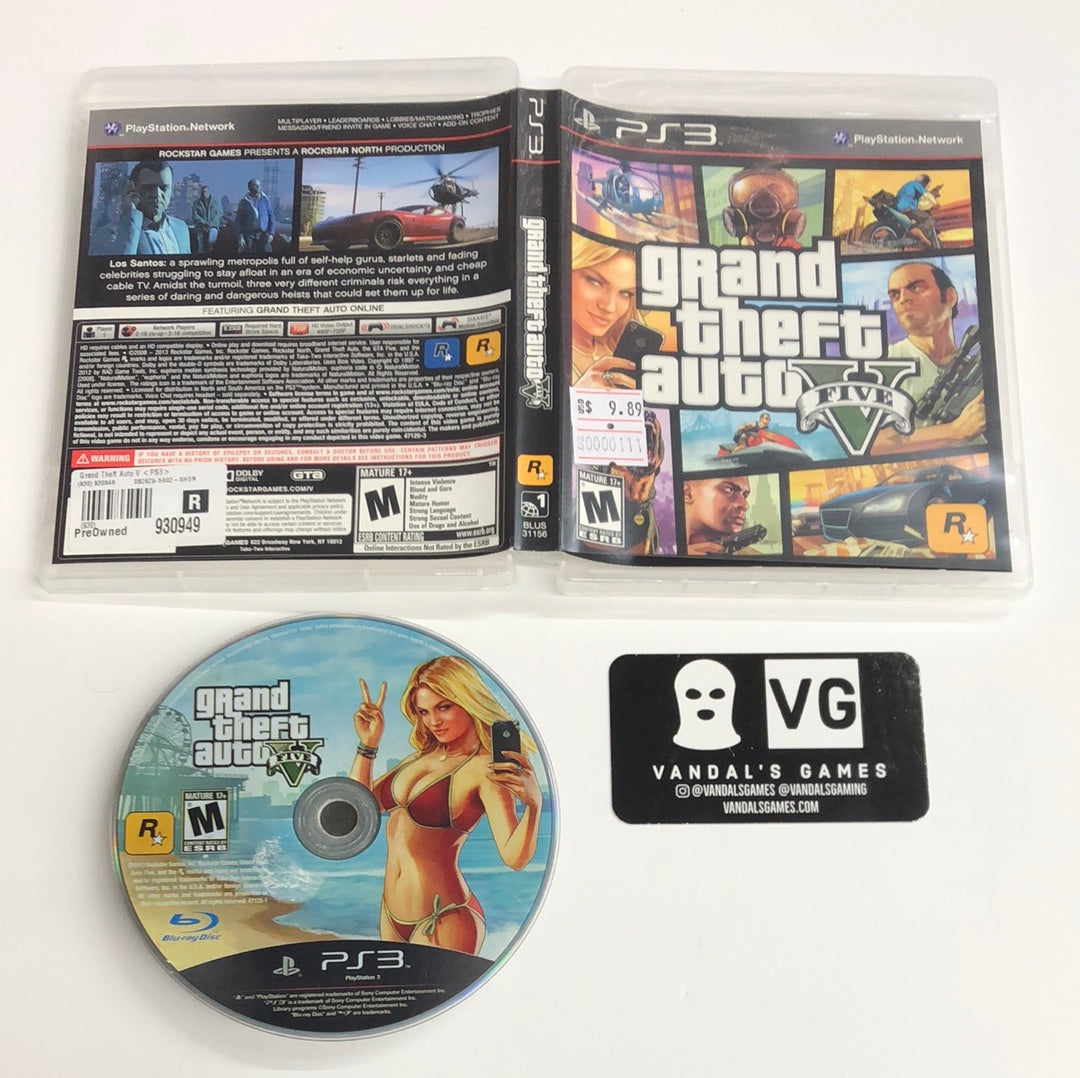 Ps3 - Grand Theft Auto V Sony PlayStation 3 W/ Case #111 – vandalsgaming