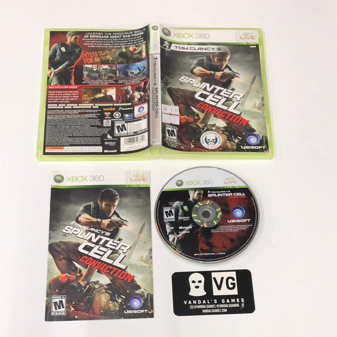 Xbox 360 - Tom Clancy's Splinter Cell Conviction Microsoft Xbox 360  Complete #111