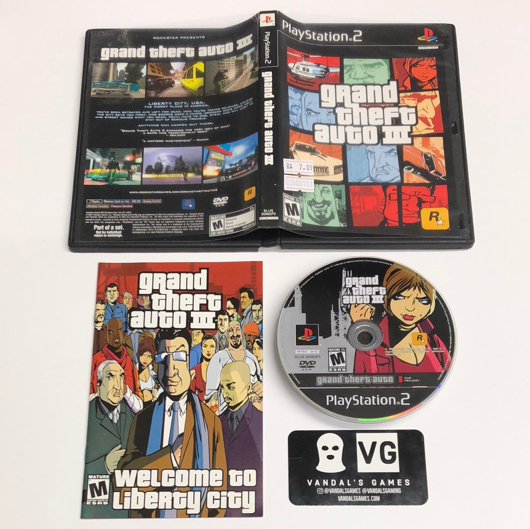 Lot of 3 Grand Theft Auto GTA 3 Vice City San Andreas PlayStation 2 PS2  Complete