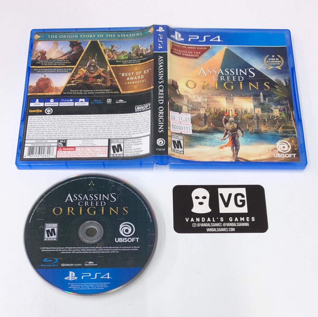 Ps4 - Assassin's Creed Origins No Bonus Mission Sony PlayStation 4 w/ Case  #111