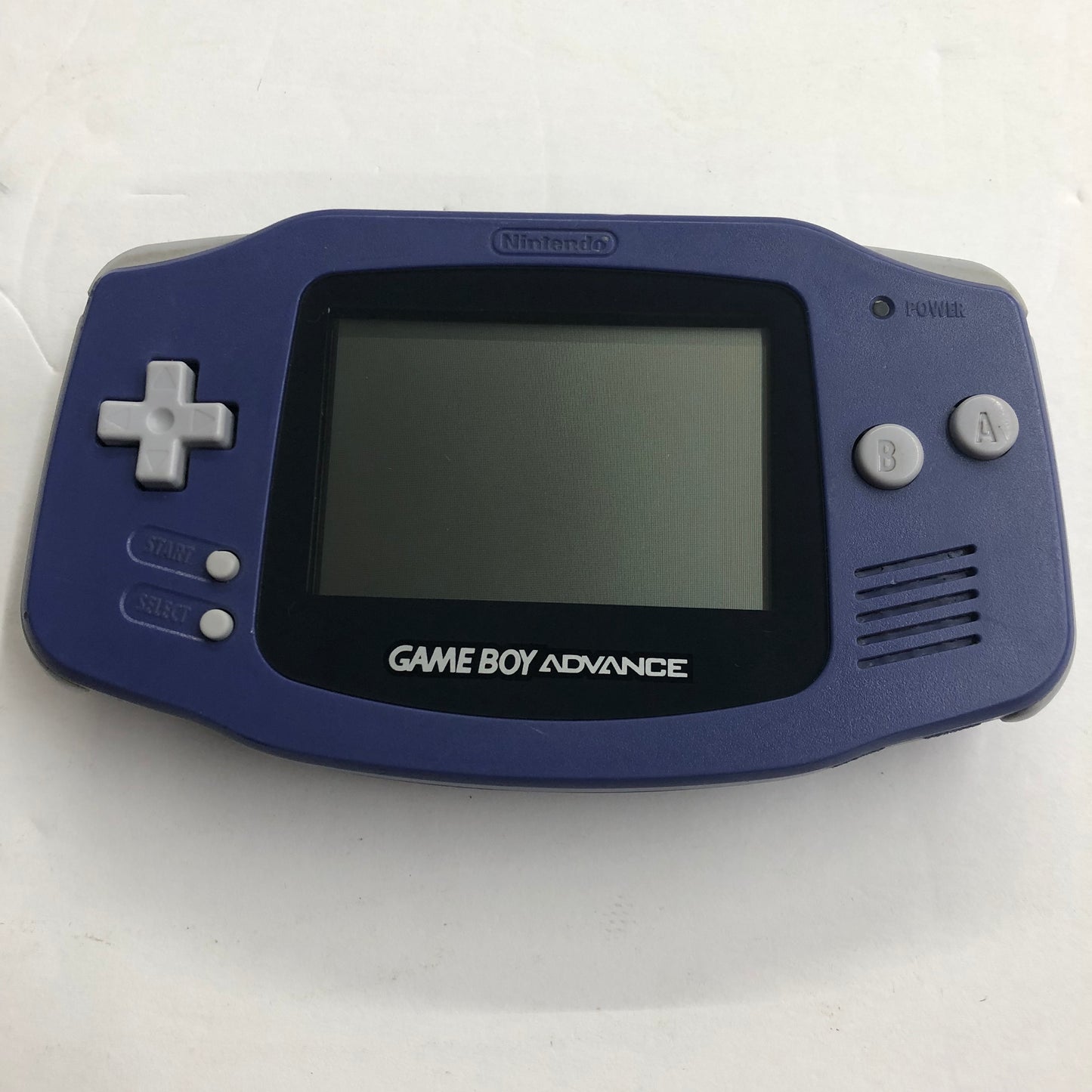 GBA - Console Indigo Nintendo Gameboy Advance W/ Battery Cover Tested #2886