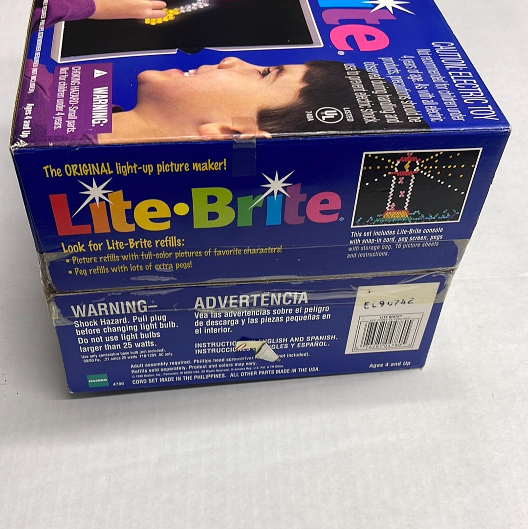 Hasbro - 1998 Lite Brite W/ Pegs and New Sheets Tested Working