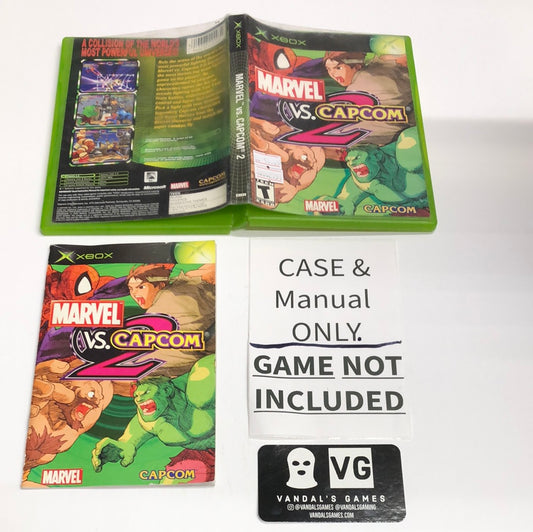 Xbox - Marvel Vs Capcom 2 Microsoft Case & Manual Only NO GAME #2571
