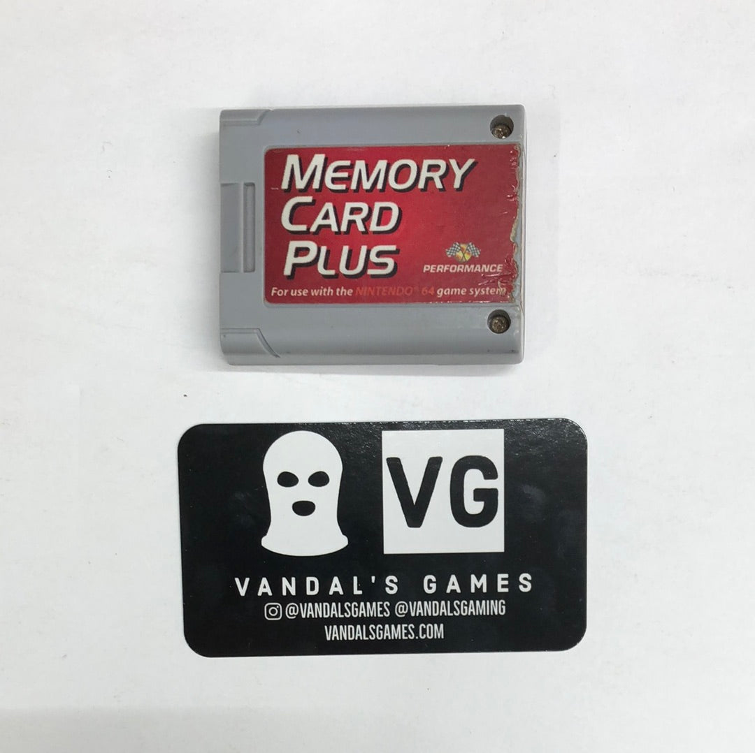 N64 - Memory Card Plus Controller Pak Performance Grey Nintendo 64 Tested #111