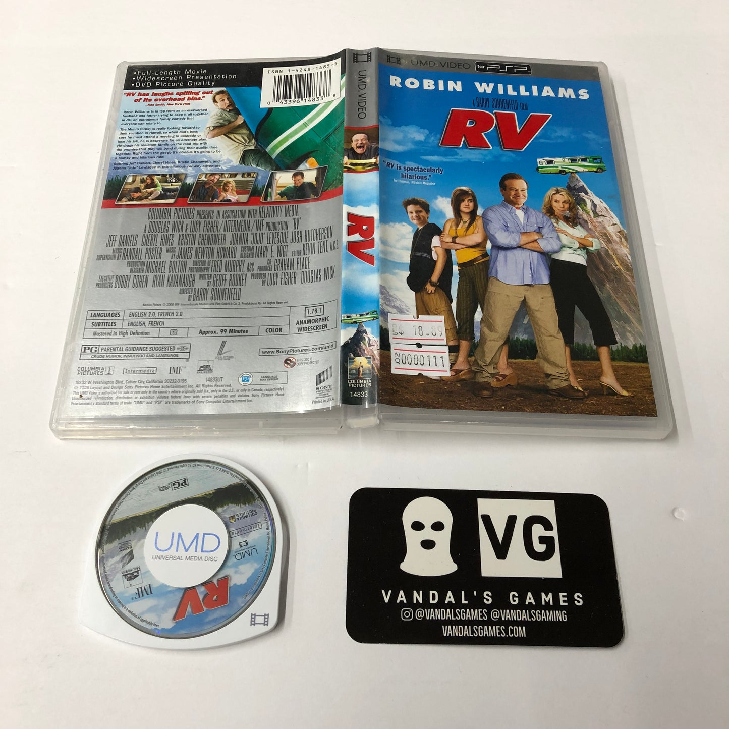 Psp Video - RV Sony PlayStation Portable UMD W/ Case #111