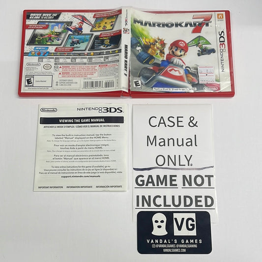 3ds - Mario Kart 7 Nintendo 3ds CASE & INSERT ONLY NO GAME #2750