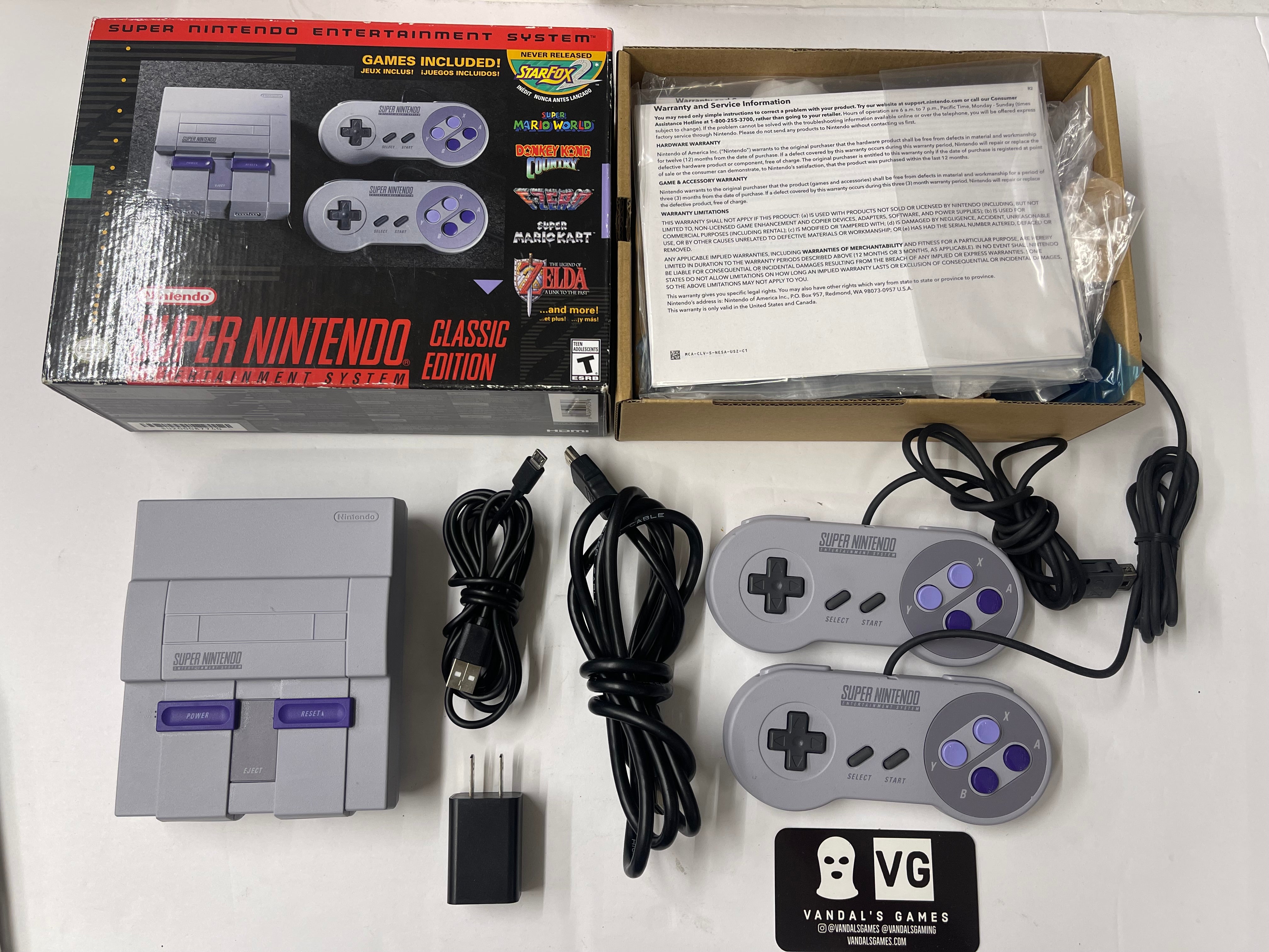 Nintendo Super NES Classic top Edition Console w/ Controllers, Loaded with 21 Games