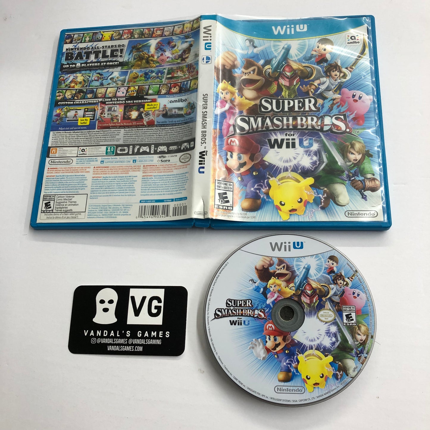 Wii U - Super Smash Bros Nintendo Wii U W/ Case #2883