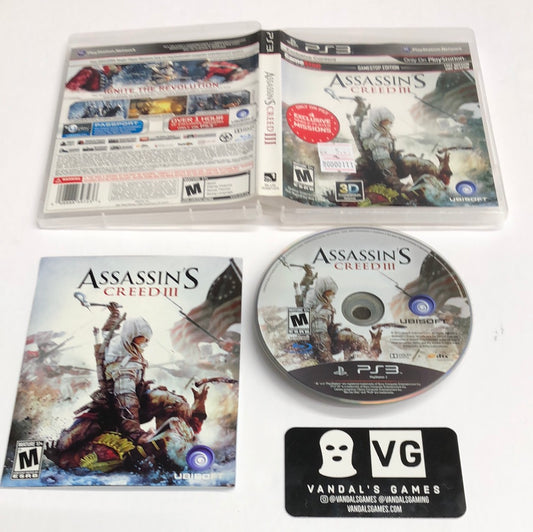 Ps3 - Assassin's Creed III Gamestop Edition No DLC PlayStation 3 Complete #111