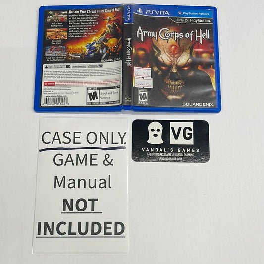 Ps Vita - Army Corps of Hell Playstation Case ONLY NO GAME #2750
