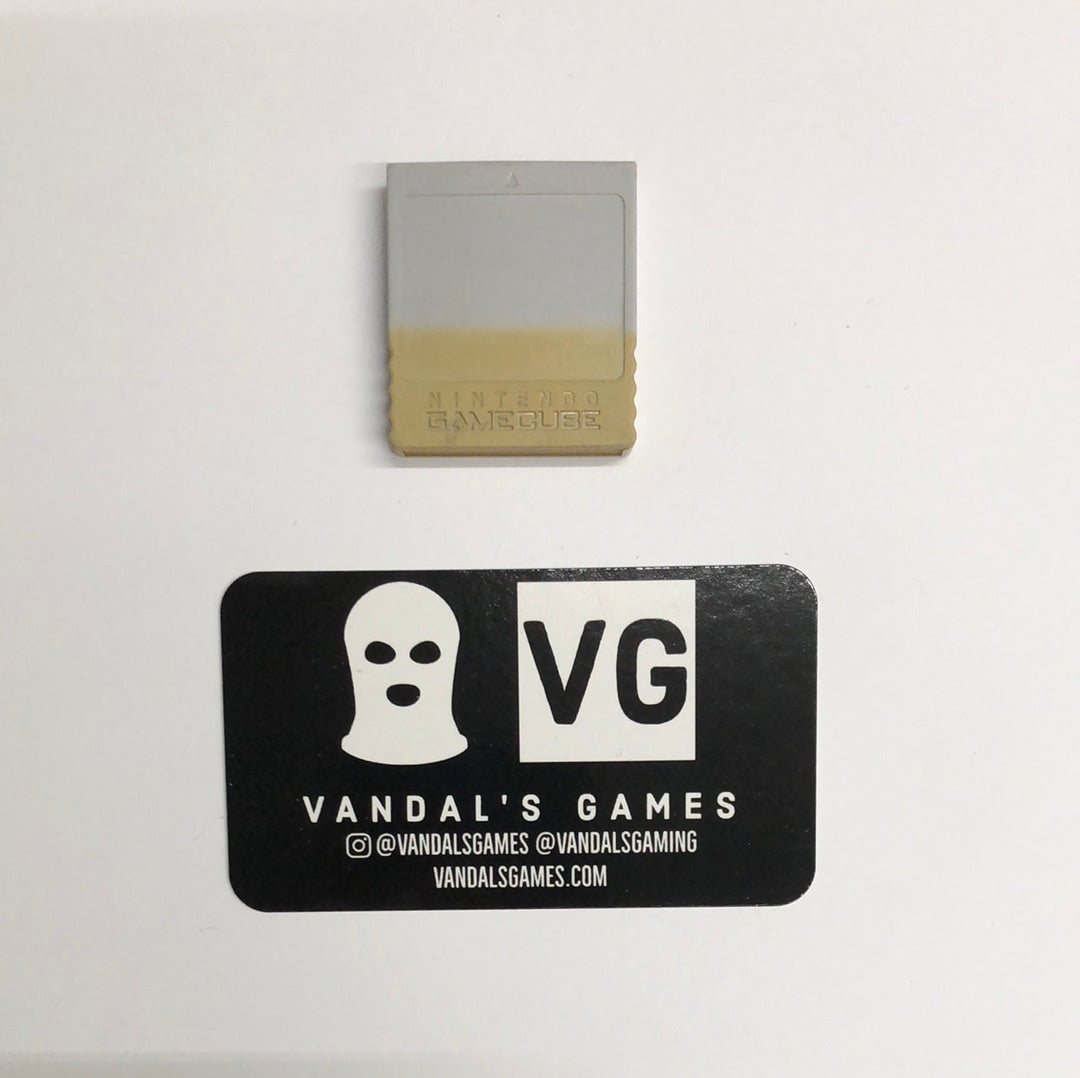 Gamecube - Memory Card 59 Blocks *Yellowed* Nintendo Gamecube Tested #111