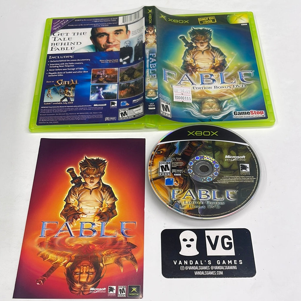 Xbox - Fable Limited Edition Bonus DVD *No Game* Microsoft Xbox Comple –  vandalsgaming