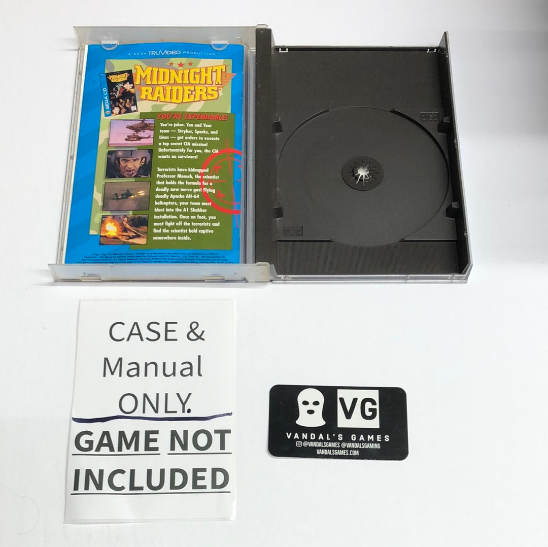 Sega Cd - Flashback the Quest for Identity Case & Manual Only NO GAME #2751