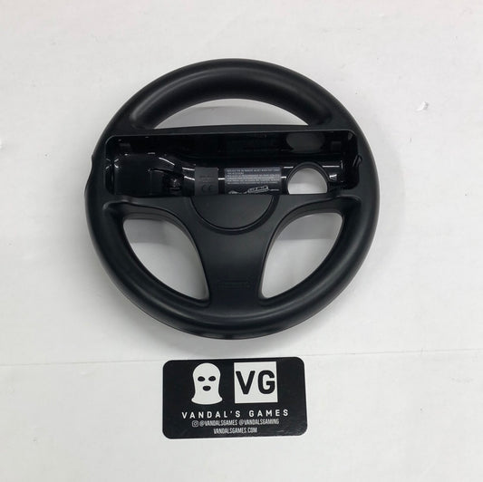 Wii - Steering Wheel OEM Black Nintendo Wii For Racing Games or Mario Kart #111