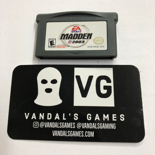 GBA - Madden NFL 2003 Nintendo Gameboy Advance Cart Only #111