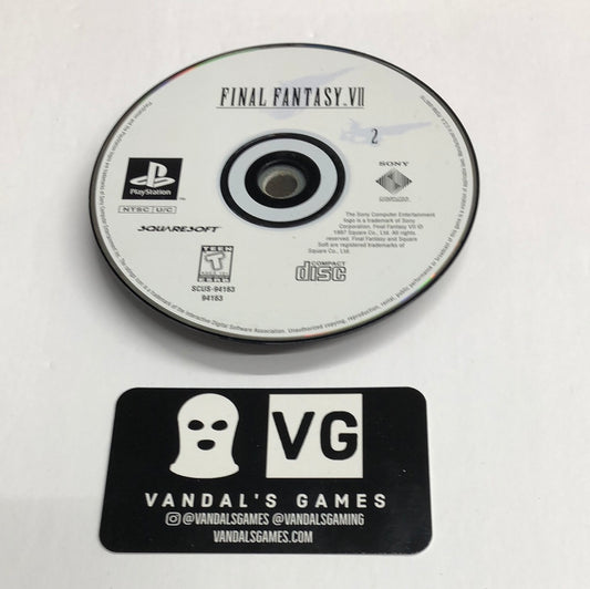 Ps1 - Final Fantasy VII Disc 2 Only Black Label Sony PlayStation 1 Disc Only #111