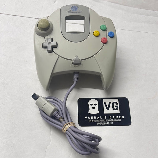 Dreamcast - Pal Controller W/ Blue Swirl Discolored Sega Dreamcast Tested #2807