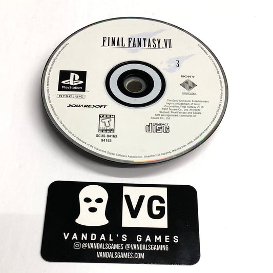Ps1 - Final Fantasy VII Disc 3 Only Black Label Sony PlayStation 1 Disc Only #111