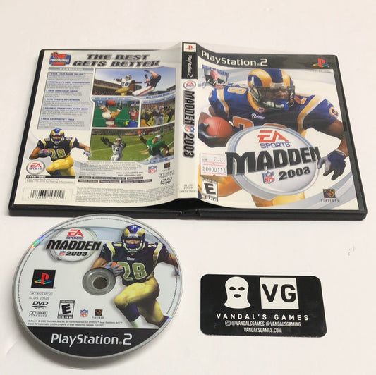 Ps2 - Madden NFL 2003 Sony PlayStation 2 w/ Case #111