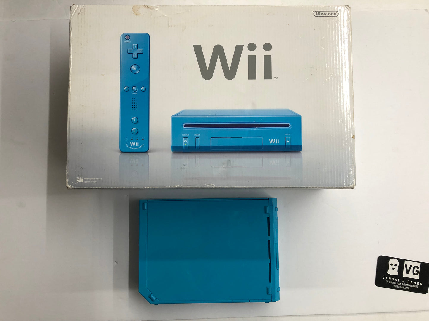 Wii - Console Blue Nintendo Wii Complete in Box W/ Game Tested #2879